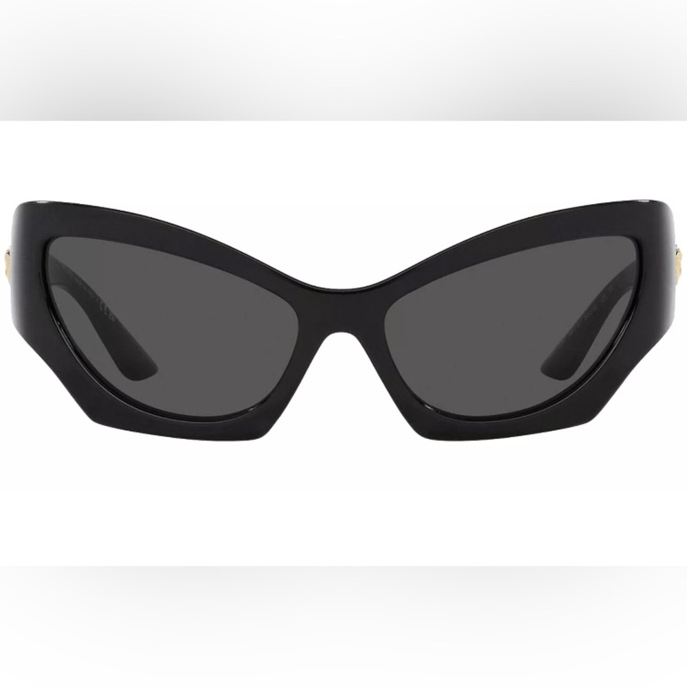 Versace Medusa RUNWAY Women's Black Cat-Eye Sunglasses New